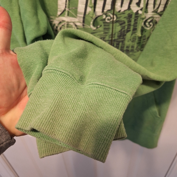 BillaBong Hoodie Men Xl Green Y2k Vintage Grunge - Picture 4 of 5